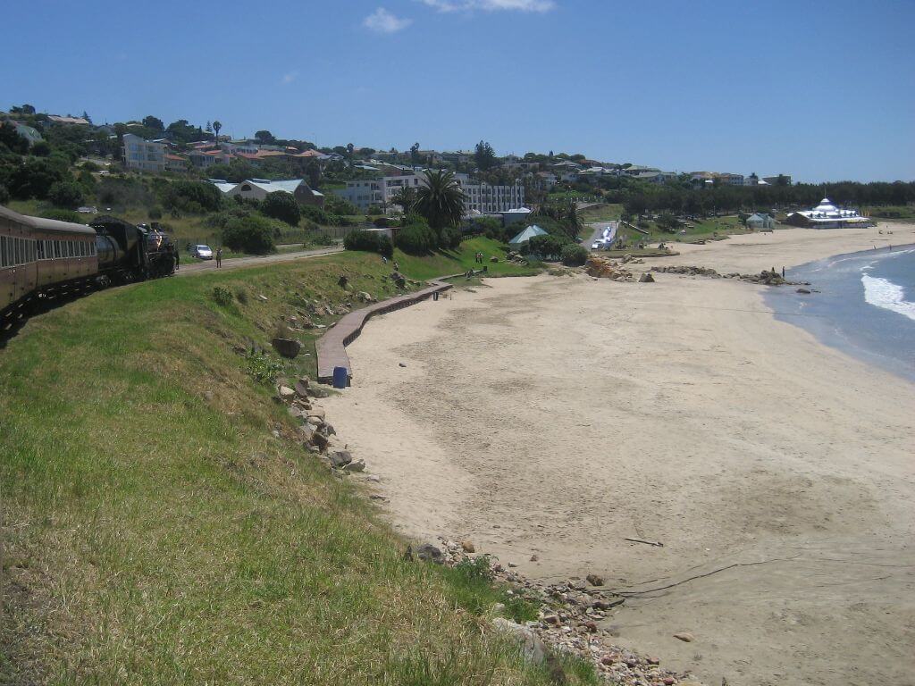 A scenic image of Santos beach in Mossel Bay, South Africa